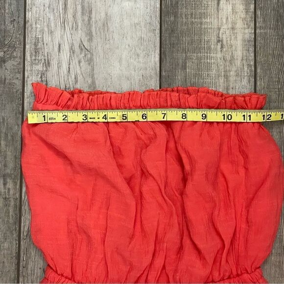 Mod Modele Coral Strapless High Low Ruffled Dress Size Small - Picture 5 of 13